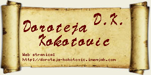 Doroteja Kokotović vizit kartica